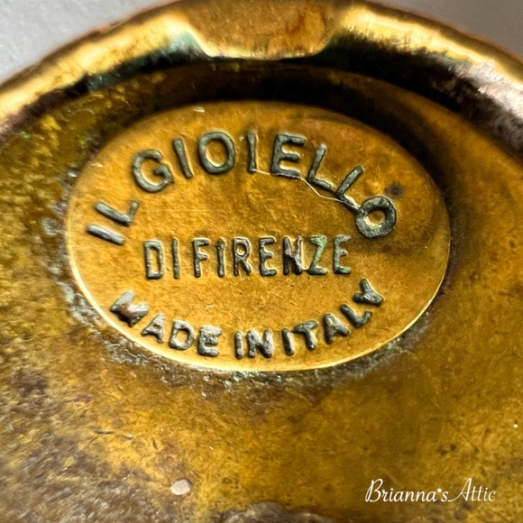 IL GIOIELLO Vintage Mid century Gold tone white Pearl large clip on Earrings - Picture 7 of 7